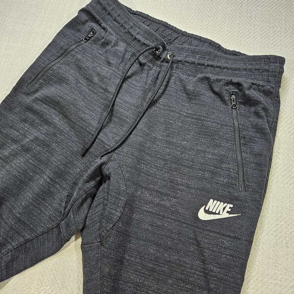 Nike‎ Joggers Pants Womens Large Gray Active Sport wear Advance Sweatpants Crop